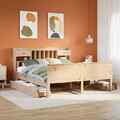 Massivholzbett Holzbett Bett Bettgestell Bettrahmen mit Regal Kiefernholz vidaXL