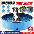 Faltbar Hundepool Doggy Pool Swimmingpool Schwimmbecken PVC Schwimmbad 100*30cm