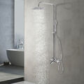 Duschsystem mit Thermostat Duscharmatur Regendusche Duschset Handbrause Silber
