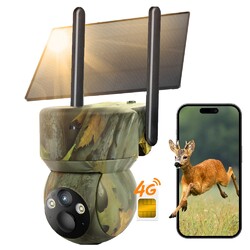 Solar Mobilfunk 4G LTE Überwachungskamera Kamera PIR Wildkamera mit SIM Karte