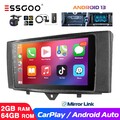 9" Android 13 64G DAB+ Carplay Autoradio Für Benz Smart Fortwo 2011-2016 GPS Cam