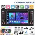  DAB+ Android 14 Autoradio Carplay KAM Für VW Touareg Multivan T5 GPS Navi RDS