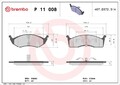 BREMBO Bremsbelagsatz, Scheibenbremse P 11 008 für CHRYSLER DODGE PLYMOUTH