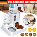 Automatischer Futterautomat Futterspender Katze & Hunde 2 in 1 Wasserspender