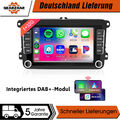 DAB+ 7" Autoradio Android 12 Carplay GPS Navi Für VW Touran GOLF 5 6 Passat