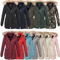 Navahoo Damen Winter Jacke Parka Mantel Winterjacke warm gefüttert Kapuze B612