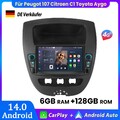 6+128G Für Peugeot 108 Toyota Aygo Citroen C1 Carplay Android Autoradio GPS Navi