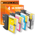 4 Druckerpatronen XXL für Brother DCP-145C DCP-195C DCP-197C DCP-365CN LC980