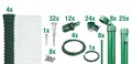 Alberts Maschendrahtzaun komplett Set Zaun Set Gartenzaun Grün Anthrazit 15m 25m