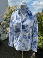 💙 *Seidensticker *Bluse Gr. 42/100% Baumwolle/ Weiß mit blauen Blumen 💙