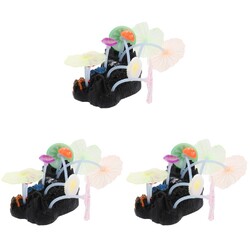  Set of 3 Aquarium Pflanzen Fischtank Landschaftsdekoration Aquariumdekorationen