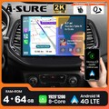 13.1" 2K 4G+64G Android 14 CarPlay Autoradio GPS DAB+ Für Jeep Compass 2017-2020