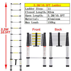 Alu Teleskopleiter Stehleiter Leiter Anlegeleiter Mehrzweckleiter 3m-6m CE EN131