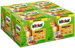 KiteKat Katzenfutter Markt-Mix in Gelee Nassfutter 96 x 85g