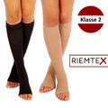 RIEMTEX Kompressionsstrümpfe Klasse 2 Kniestrümpfe Stützstrümpfe Reisestrümpfe
