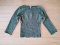 Pullover Armani Jeans Wolle Mix Gr S 36 grün Goldfaden