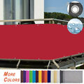 Balkon Sichtschutz Zaun Premium Balkonbespannung mit Ösen & Kabelbinder Rot