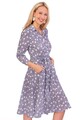 Hammerschmid Trachten Hemdblusenkleid Weißensee blau/weiß wadenlang 3/4-Arm
