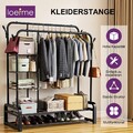 Schwerlast Garderobenständer Metall Kleiderständer 2 Kleiderstange 110*152*52 cm