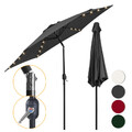Ø2.7m/Ø3.5m Sonnenschirm Gartenschirm Strandschirm UV40+ Garten LED Solar