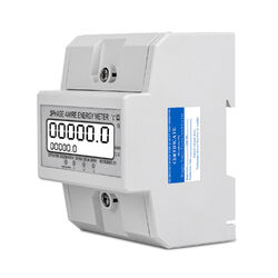LCD Wechselstromzähler Stromzähler Geeicht Für DIN Hutschiene AC 230V 1/3 Phasen