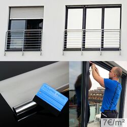 8€/m² Sichtschutzfolie 91cm x 2m Spiegelfolie Fensterfolie selbstklebende Folie