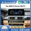 12.3" 8-Kern 64GB CarPlay Android 14 Autoradio GPS Navi Für BMW 5er F10 F11 NBT