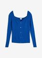 Neu Pullover mit Herzausschnitt Gr. 44/46 Arktikblau Damenpullover Langarm Pulli