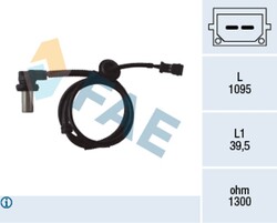 ABS Sensor Raddrehzahl FAE 78062 für AUDI VW B5 3B5 PASSAT A4 Variant 3B2 3B6