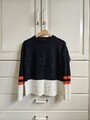 Mint Velvet Strickpullover mit Streifen, 100% Baumwolle, Größe S