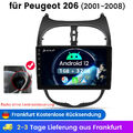 CarPlay Android 12 Autoradio GPS Navi WIFI BT RDS DAB Für PEUGEOT 206 2001-2008