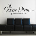 Wandtattoo Wandaufkleber Carpe Diem Schmetterling Nutze den Tag - W102