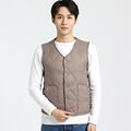Herren Wärmer Weste Dick Gesteppt Fleece Gefüttert Kurzweste Gilet Ärmellos Top