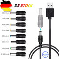 8in1 USB Stromkabel Kabel Auf DC Hohlstecker DC 5,5 * 2,1mm 6,4 *4,4mm Klinke 5V