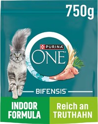 PURINA ONE BIFENSIS Indoor Formula Katzenfutter trocken (6 x 750g)