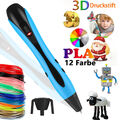 Kinder DIY 3D Stifte Set 3D Druckstift 36m 12Farben PLA Filament 3D Printing Pen
