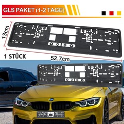 2x KFZ Auto Kennzeichenhalterung Kennzeichenhalter Schwarz Nummernschildhalter