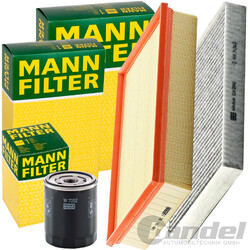 MANN FILTER INSPEKTIONSPAKET passend für VW T5 T6 BUS 2.0 BiTDI TDI 180 PS