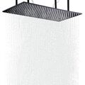 Schwarz Badezimmer Regen Dusche Mixer 40*80cm Edelstahl Overhead Dusche Deluxe