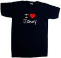 T-Shirt I Love Heart Jonny V-Ausschnitt