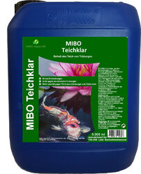 (5,30€/L)MIBO Teichklar 5 Liter Teichklärer gegen trübes und grünes Teichwasser