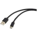 Renkforce USB-Ladekabel USB 2.0 USB-A Stecker, USB-C® Stecker 1.80 m Schwarz ...