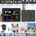 2023 Digitale Wecker Wetterstation Funk Farbdisplay Thermometer Innen-Uhr Wecker