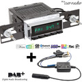 RetroSound Radiomodul Motor-6 DAB+ mit Chrom-B Display und DAB Antennensplitter