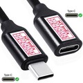 USB-C 3.1 Verlängerung Kabel Stecker auf Buchse 1m 4K 60Hz Kabel Schnell Laden