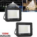 2x150W LED Fluter Flutlicht Strahler Scheinwerfer Außen Baustrahler Kaltweiß DE