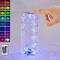 LED Kristall Tischlampe RGB Diamond Rose Nachtlicht Atmosphäre Lampe Touch Dimmb