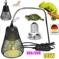 Terrarium Aquarium Heizlicht Wärmelampe mit Haken UVA UVB Reptilien Strahler 50W