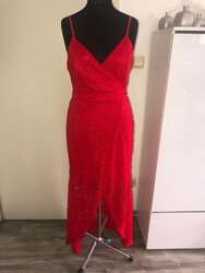 Kleid Abendkleid Cocktailkleid Ballkleid komplett aus  Spitze  Rot  gr M Neu