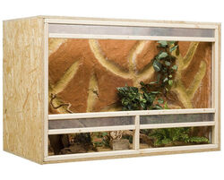 OSB Terrarium, Holzterrarium 120x60x80 cm mit Frontbelüftung